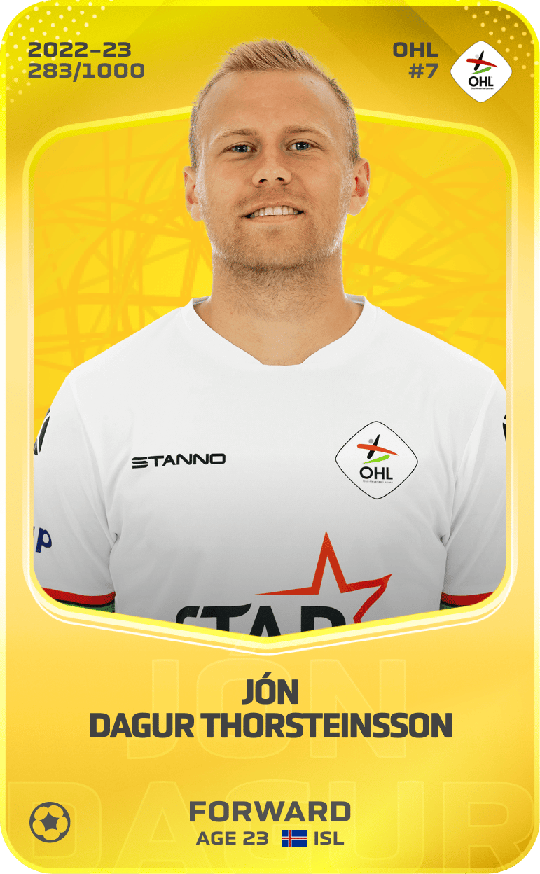Jón Dagur Thorsteinsson 2022-23 • Limited 283/1000