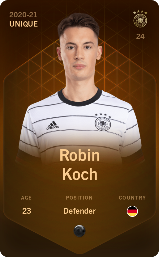 Sorare - Sorare Official - Robin Koch 2020-21 • Unique - NFT # 70108958894100141235478262524050138977761131474063249840180864085949696852467