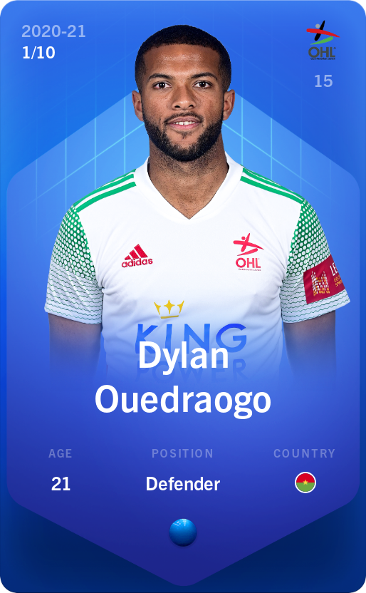 Sorare - Sorare Official - Dylan Ouedraogo 2020-21 • Super Rare 1/10 - NFT # 34716747934883670680104311436873886178063249109224172260434678257502819813510