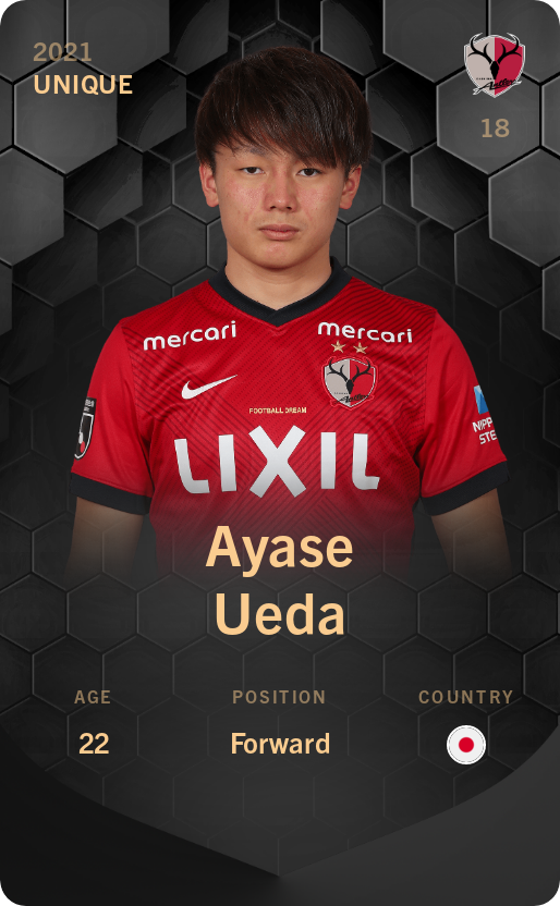 Sorare - Sorare Official - Ayase Ueda 2021-22 • Unique - NFT # 86256109653275005842527138804442788115189652475516123656407669246053134887145