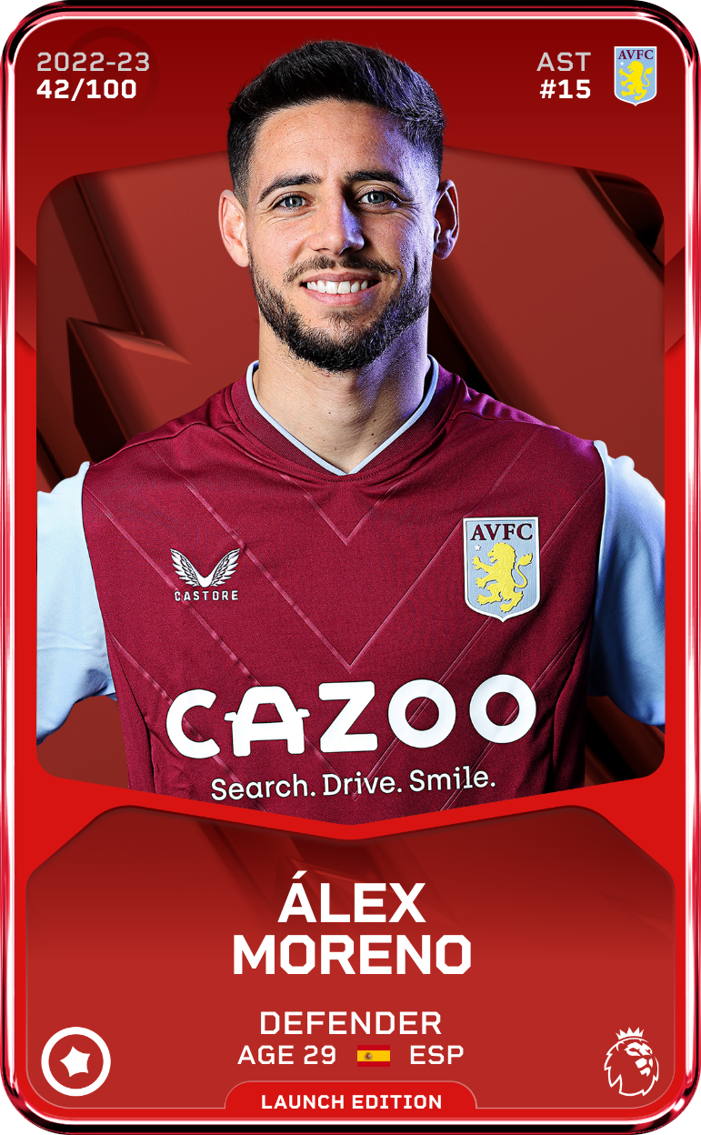 Sorare - Sorare Official - Álex Moreno 2022-23 • Rare 42/100 - NFT # 26473947157778808208307685008751713968260367387194506555760635210537249476945