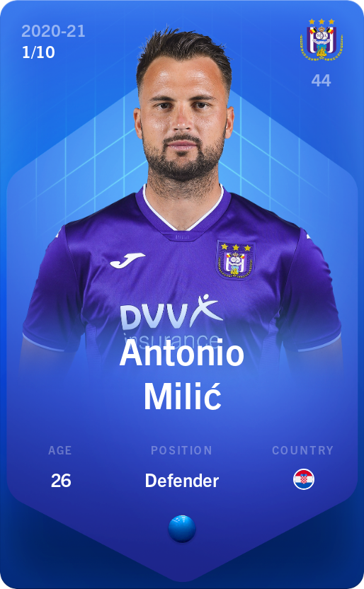 Sorare - Sorare Official - Antonio Milić 2020-21 • Super Rare 1/10 - NFT # 21668442245105371159817538022319331486023631214966091163281432885212883971777