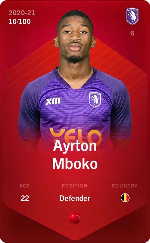 Sorare - Sorare Official - Ayrton Mboko 2020-21 • Rare 10/100 - NFT # 109215362908254456059096739329064419786558956730783934464264475213797181296754