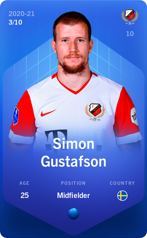 Sorare - Sorare Official - Simon Gustafson 2020-21 • Super Rare 3/10 - NFT # 109116580633957778334864610420430984968582773679387418123060166118796880467182