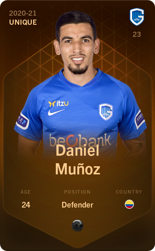 Sorare - Sorare Official - Daniel Muñoz 2020-21 • Unique - NFT # 42480333638850980217731952594513833197652379809463559527711907970957806852556