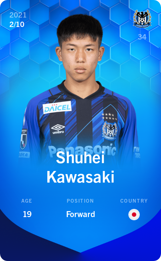 Sorare - Sorare Official - Shuhei Kawasaki 2021-22 • Super Rare 2/10 - NFT # 10857451025553586124332087092576766167284904400118944216753604076340029815253