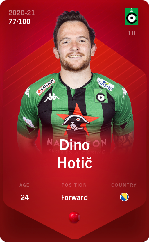 Sorare - Sorare Official - Dino Hotič 2020-21 • Rare 77/100 - NFT # 17744486365740979051824794332041902212077634488946820716086269534375076509864