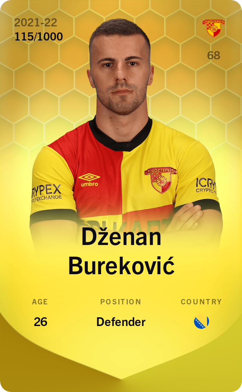 Sorare - Sorare Official - Dženan Bureković 2021-22 • Limited 115/1000 - NFT # 47914975546003362957429488697373975575621507291821106146412907212783745793044