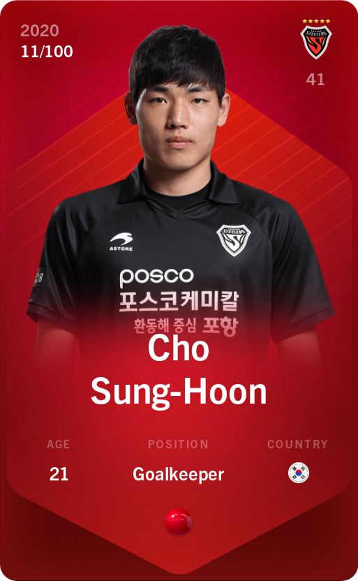 Sorare - Sorare Official - Cho Sung-Hoon 2020-21 • Rare 11/100 - NFT # 41879909591175628584197618492883544805855397574254253882723314167341585203501