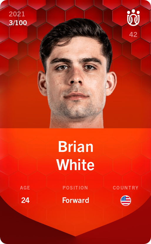 Sorare - Sorare Official - Brian White 2021-22 • Rare 3/100 - NFT # 39178523347448819447866335351738755479438231916740266982476426751903117000605