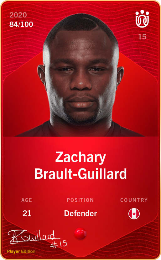 Sorare - Sorare Official - Zachary Brault-Guillard 2020-21 • Rare 84/100 - NFT # 103225725751409937838257719289372267709333031328532854045048406386976433827101