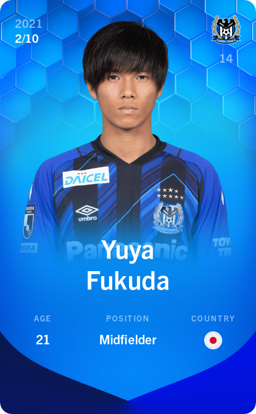 Sorare - Sorare Official - Yuya Fukuda 2021-22 • Super Rare 2/10 - NFT # 84470379248348052771454430381006492398010366273069363113115661153888511393114