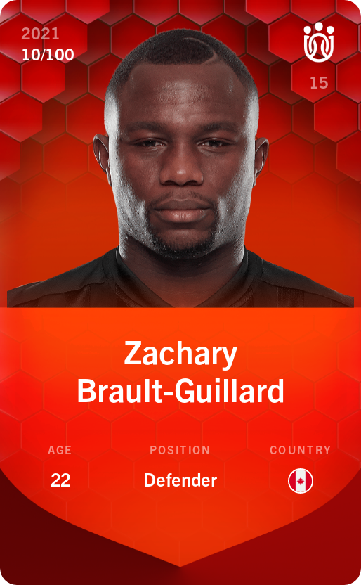 Sorare - Sorare Official - Zachary Brault-Guillard 2021-22 • Rare 10/100 - NFT # 39852895879359666587591697587063074985053277696338812451354964014162407880006