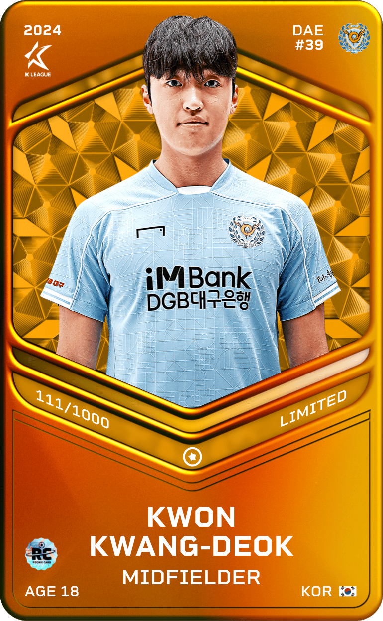 Kwon Kwang-Deok 2024-25 • Limited 111/1000