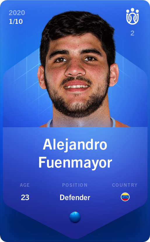 Sorare - Sorare Official - Alejandro Fuenmayor 2020-21 • Super Rare 1/10 - NFT # 22118522180319567237947359254213012987022346820932955200327318456060770533334