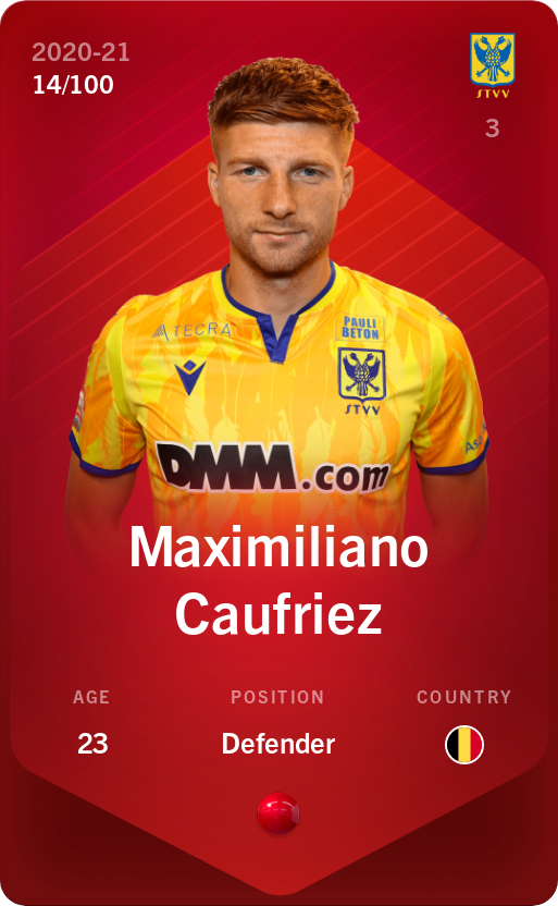 Sorare - Sorare Official - Maximiliano Caufriez 2020-21 • Rare 14/100 - NFT # 115732624352313296088851485439552865999043669166179091449762951919634583352373