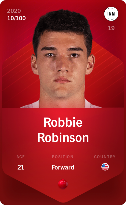 Sorare - Sorare Official - Robbie Robinson 2020-21 • Rare 10/100 - NFT # 18603980667572162723431128108287122731585451852828639356344605543859756036428