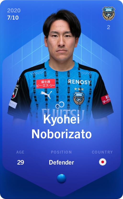 Sorare - Sorare Official - Kyohei Noborizato 2020-21 • Super Rare 7/10 - NFT # 54932598506688801681202461482863602218157613231956214750003377872781569109280