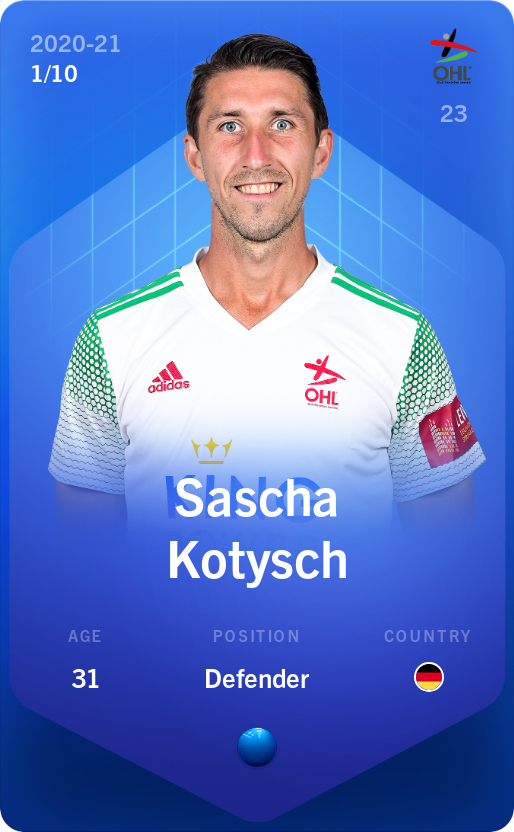 Sorare - Sorare Official - Sascha Kotysch 2020-21 • Super Rare 1/10 - NFT # 84073940049845113597519987153725722223879261561713346928322855195535812527126