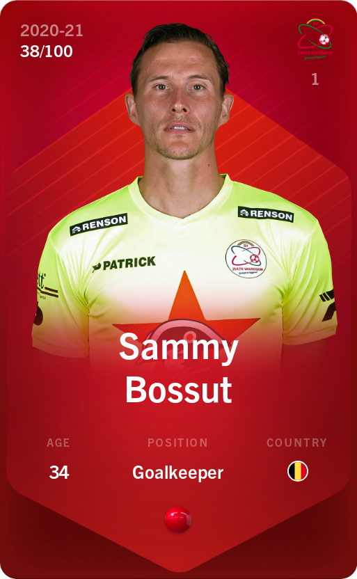 Sorare - Sorare Official - Sammy Bossut 2020-21 • Rare 38/100 - NFT # 70750130981757786517312239551227685962084895591306377316153359603619257026307