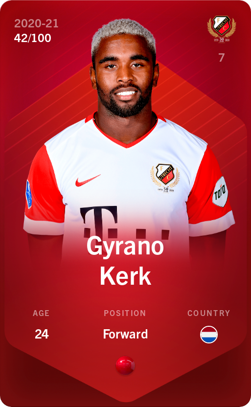 Sorare - Sorare Official - Gyrano Kerk 2020-21 • Rare 42/100 - NFT # 94985624066427302602171404639907782838018084213648380609468949149259814377925