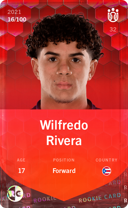 Sorare - Sorare Official - Wilfredo Rivera 2021-22 • Rare 16/100 - NFT # 88841521257115805487127439248061490667436390451399830058410746908464752758891
