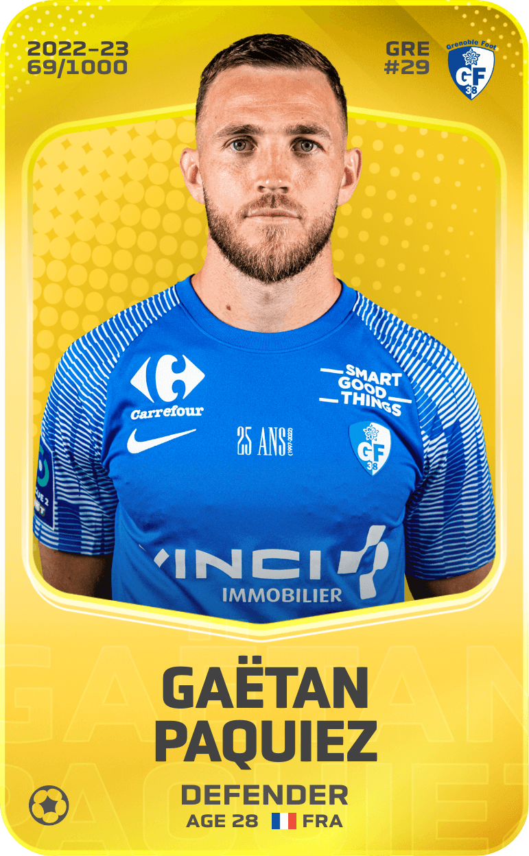 Gaëtan Paquiez 2022-23 • Limited 69/1000