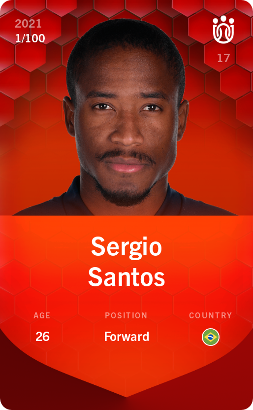 Sorare - Sorare Official - Sergio Santos 2021-22 • Rare 1/100 - NFT # 64685939427890760033295478173541293313630067623824536519226352718581881857582