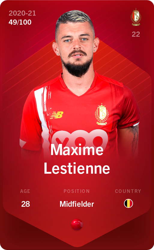 Sorare - Sorare Official - Maxime Lestienne 2020-21 • Rare 49/100 - NFT # 34592389784519618764343006100927968701780059055194303511056604272268727955057