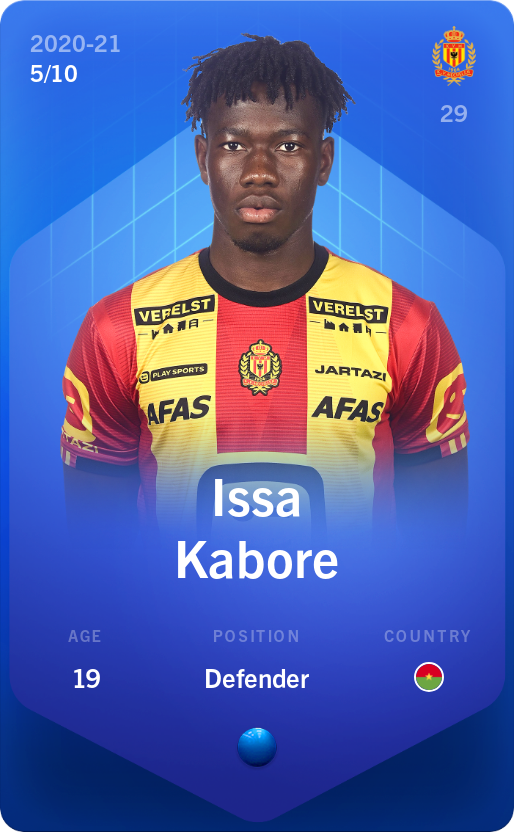Sorare - Sorare Official - Issa Kabore 2020-21 • Super Rare 5/10 - NFT # 102336755631678267039149087132385771136227793134103129546718338258357462961146