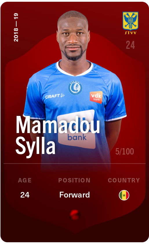 Sorare - Sorare Official - Mamadou Sylla 2018-19 • Rare 5/100 - NFT # 9223415009473319832139658774031755435661378766469412729294667969456620903441