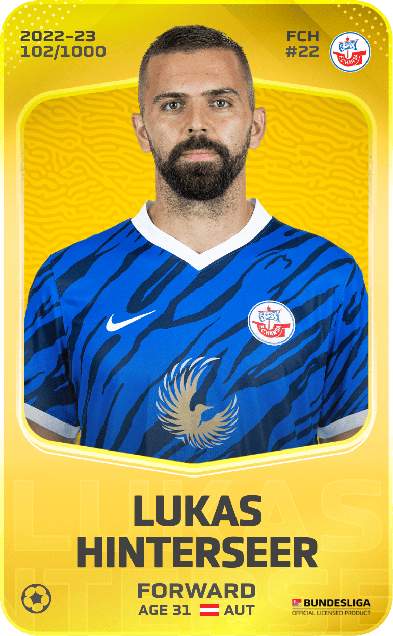 Lukas Hinterseer 2022-23 • Limited 102/1000