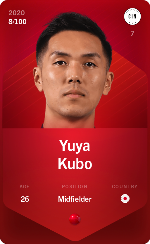 Sorare - Sorare Official - Yuya Kubo 2020-21 • Rare 8/100 - NFT # 1595193113214111114961612883386433501943712903309466858214159109416047610862