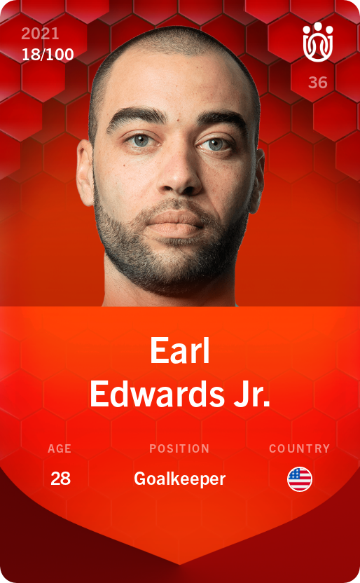 Sorare - Sorare Official - Earl Edwards Jr. 2021-22 • Rare 18/100 - NFT # 59795584607912439719701697403696103884687986305973223776828229982818533124450