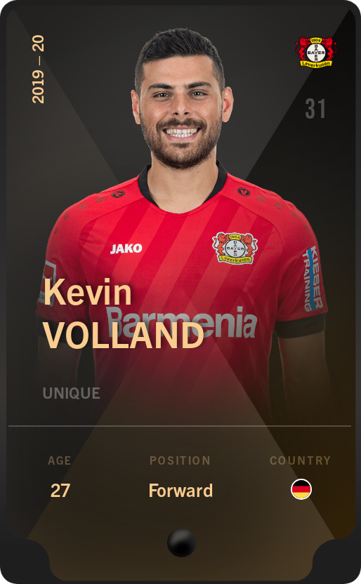Sorare - Sorare Official - Kevin Volland 2019-20 • Unique - NFT # 23845109314188588747530751464606392465086325362533382872417075979878975700929