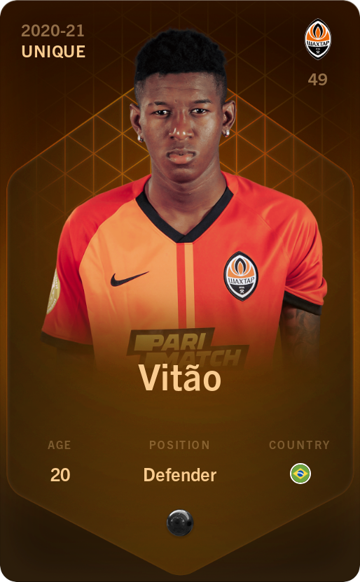 Sorare - Sorare Official - Vitão 2020-21 • Unique - NFT # 98715553652330403343080701618010465031705624020826338704011069179579156854723