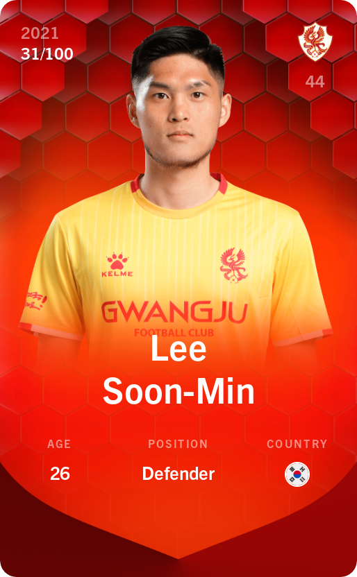 Sorare - Sorare Official - Lee Soon-Min 2021-22 • Rare 31/100 - NFT # 41988343050539094831246518391525792512021135708567730306441366937851320252508