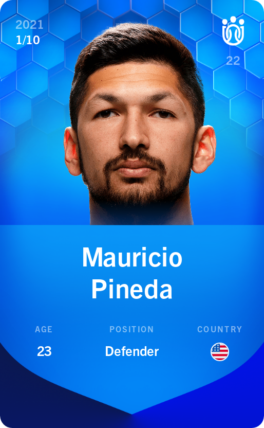 Sorare - Sorare Official - Mauricio Pineda 2021-22 • Super Rare 1/10 - NFT # 51181165575346502578849494486592025347022990620109614337721556551302159874018