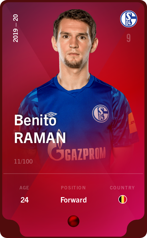 Sorare - Sorare Official - Benito Raman 2019-20 • Rare 11/100 - NFT # 39724361338536148473935535959650948968642057804697385362741035973262355196375