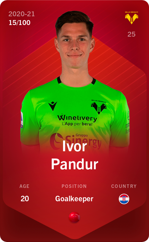 Sorare - Sorare Official - Ivor Pandur 2020-21 • Rare 15/100 - NFT # 72342503361590551449537862594356467000174489434223669905320944757166561413747