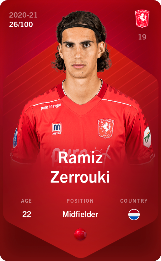 Sorare - Sorare Official - Ramiz Zerrouki 2020-21 • Rare 26/100 - NFT # 71321865469233837070708872214204475907043896851508038568106452272362287482472