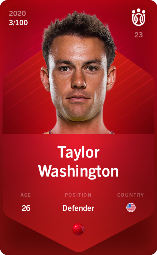Sorare - Sorare Official - Taylor Washington 2020-21 • Rare 3/100 - NFT # 25304320275024164276226963069028433046539231804554415871110389066280977524977