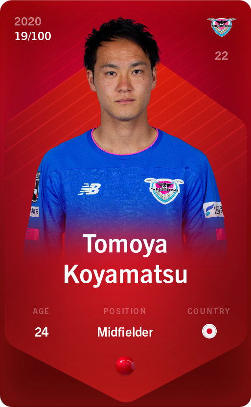 Sorare - Sorare Official - Tomoya Koyamatsu 2020-21 • Rare 19/100 - NFT # 24552610915240656466802408933276644181171551548826442327957540090588668577425