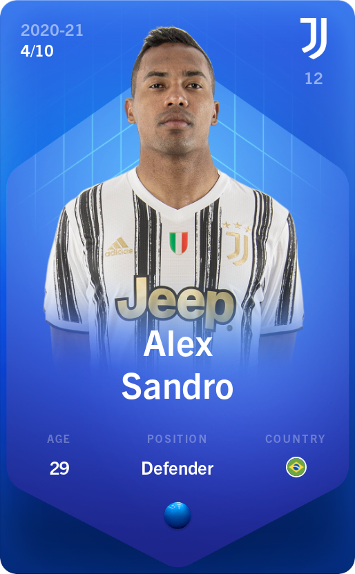 Sorare - Sorare Official - Alex Sandro 2020-21 • Super Rare 4/10 - NFT # 103217142770197106078918804121178801034184075349468129941443279191080114437429