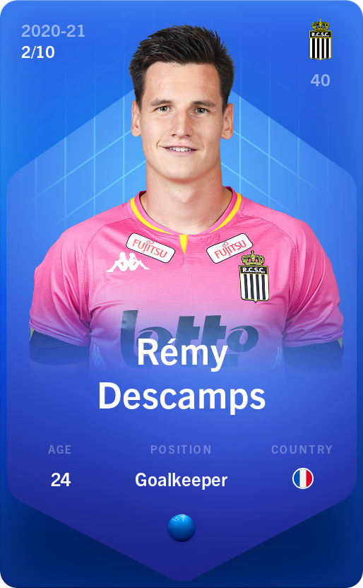 Sorare - Sorare Official - Rémy Descamps 2020-21 • Super Rare 2/10 - NFT # 106702973940528280907504531454222193077785156705882460478798919361286230838332