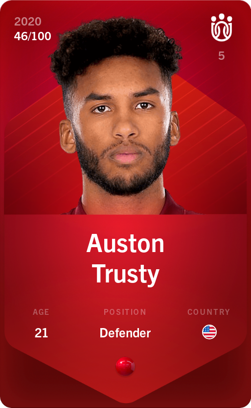 Sorare - Sorare Official - Auston Trusty 2020-21 • Rare 46/100 - NFT # 11780520346787947906136621976263230416894605202141376177698774790693507742378