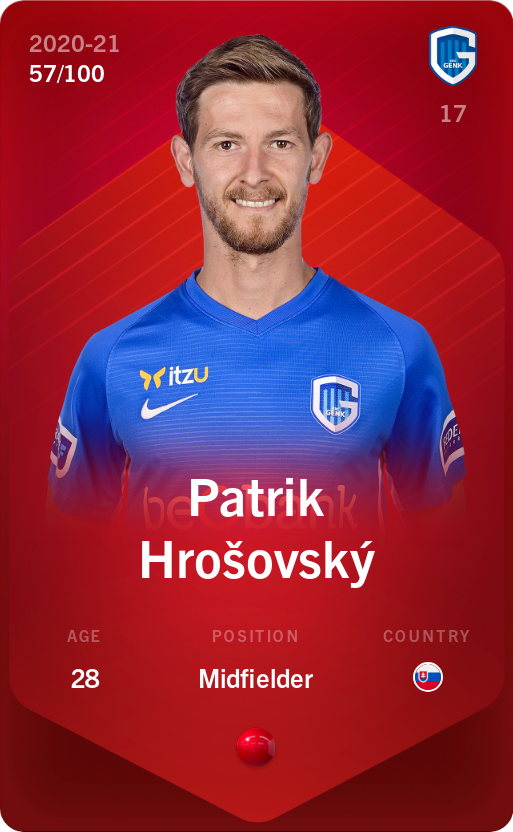 Sorare - Sorare Official - Patrik Hrošovský 2020-21 • Rare 57/100 - NFT # 16123657933413997446827441739857292268265333076693224724707029016557006580407