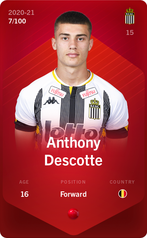 Sorare - Sorare Official - Anthony Descotte 2020-21 • Rare 7/100 - NFT # 112140851039310384840185137400977056621914563093361472250635415275028610657349