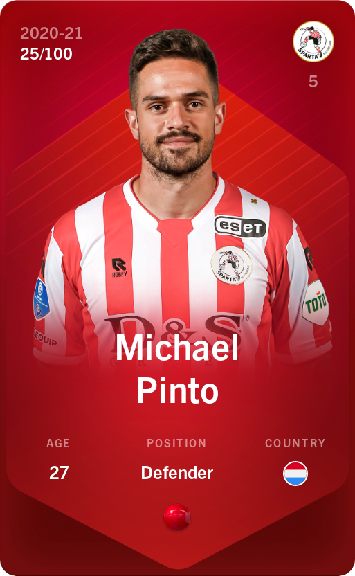Sorare - Sorare Official - Michael Pinto 2020-21 • Rare 25/100 - NFT # 8851088619815010682246684146783941587926000266573177869745679196230906931755