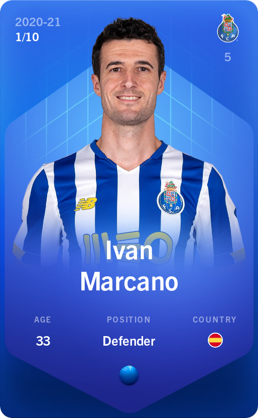 Sorare - Sorare Official - Ivan Marcano 2020-21 • Super Rare 1/10 - NFT # 90552531362077881901437682943299927759465300091263773606077813750142941560203